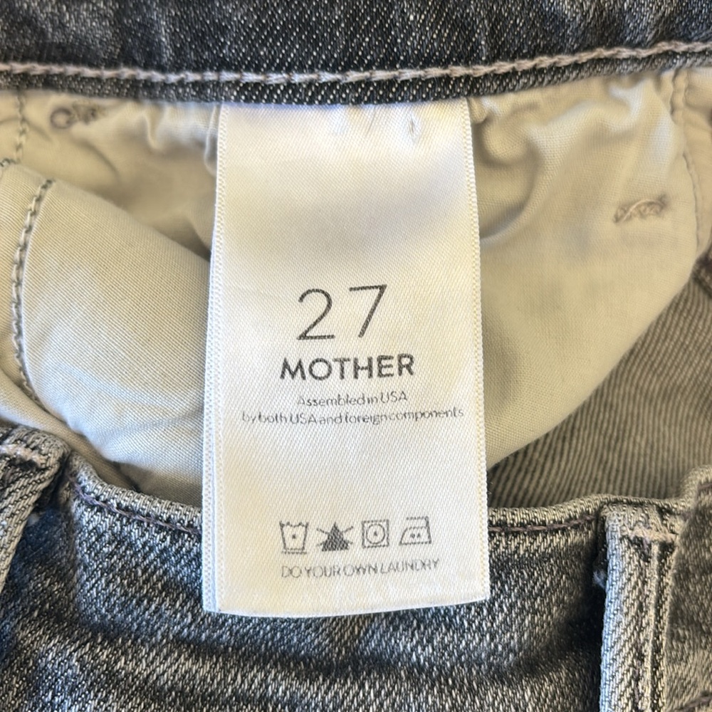 Women's Mother The Hustler Crop Step Chew in Scene of the Crime(Grey) Wash, Size - Picture 5 of 8